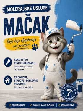 Molerajske usluge Mačak - Moler | iNeed.ba